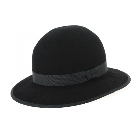 Audrey Wool Felt Wide-Brimmed Hat - Traclet