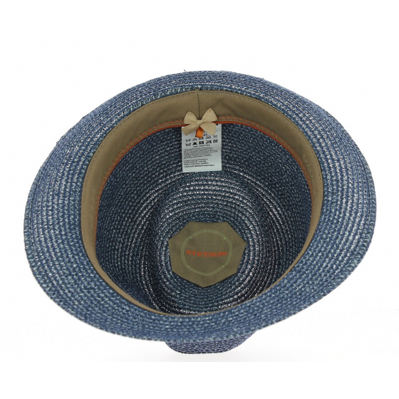 Chapeau Trilby Reidton Bleu Toyo - Stetson Chapeau Trilby Reidton Bleu Toyo - Stetson