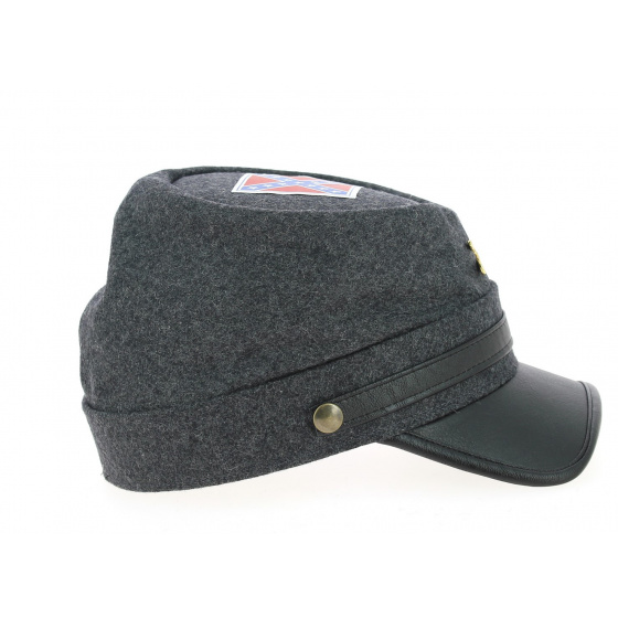 Confederate Anthracite Wool Cap - Traclet