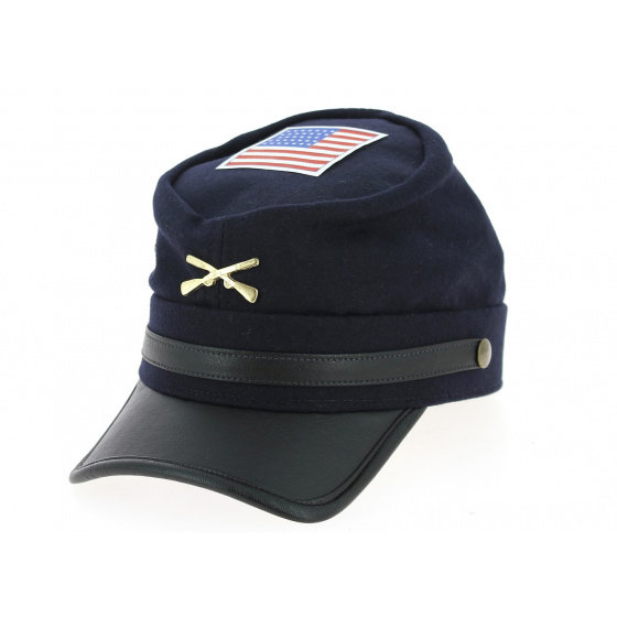 Navy Blue Wool Northern Cap - Traclet