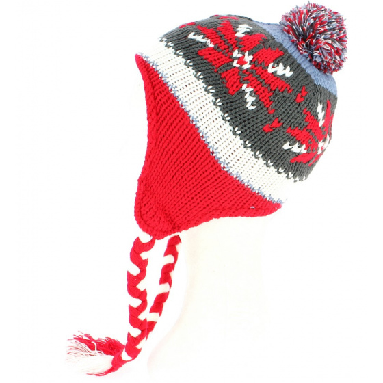 Red children's Peruvian beanie