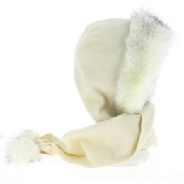 Jacqueline Cream Polar Hood - Traclet