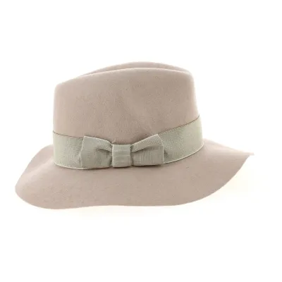 Beige felt hat - Black Mericap hat by Crambes. Reference: 5769 | Traclet Hat Shop