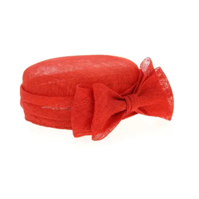 Chapeau chanvre Carla Bruni- Rouge Reference : 1355 | Chapellerie Traclet