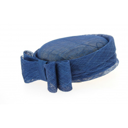 Chapeau Cérémonie Carla Bruni Chanvre Bleu- Traclet