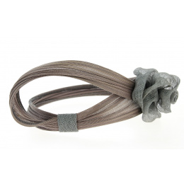 Gray Camelia Ceremony Headband - Traclet