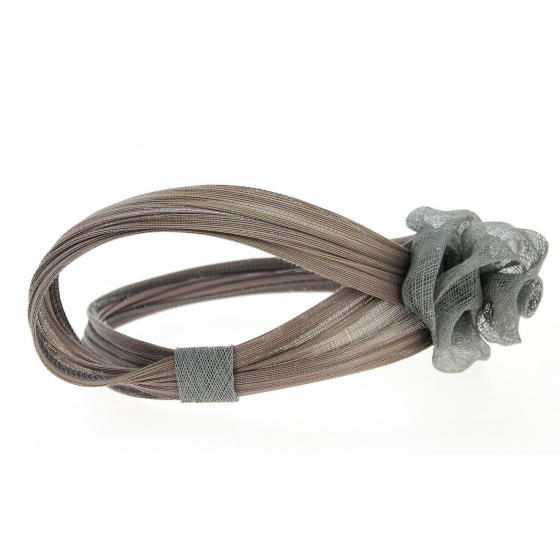 Gray Camelia Ceremony Headband - Traclet Gray Camelia Ceremony Headband - Traclet