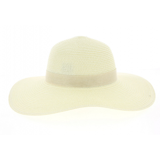 Summer Fiora Beige Wide-Brim Hat - Traclet Summer Fiora Beige Wide-Brim Hat - Traclet