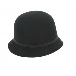 Chapeau Cloche Maithe Feutre Laine Noir- Traclet
