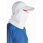 Ultra Sport Cap with Neck and Face Cover White - Coolibar