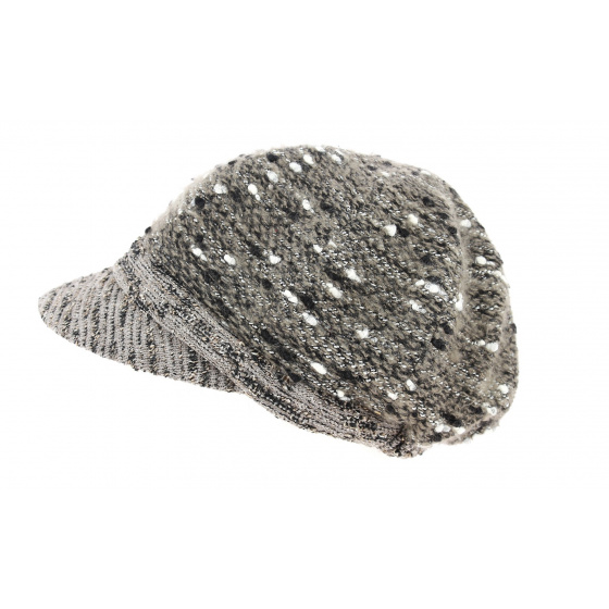Shetland Taupe Newsboy Cap - Traclet