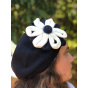 Irma Cotton Flower Black Beret - BeBeret