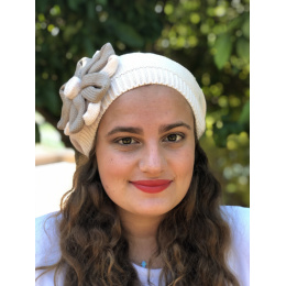 Béret Irma Coton Fleur Rose- BeBeret