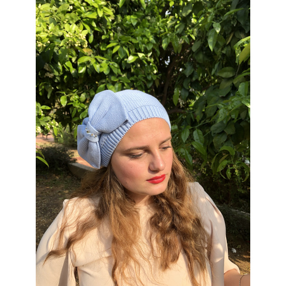 Béret été Bella Coton bleu ciel - BeBeret