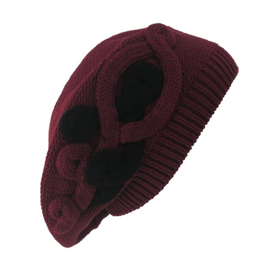 Burgundy Cotton Summer Beret Elipsse - BeBeret