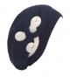 Navy Cotton Summer Beret Elipsse - BeBeret