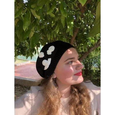 Béret été Elipsse Coton Noir- BeBeret Reference : 9650 | Chapellerie Traclet