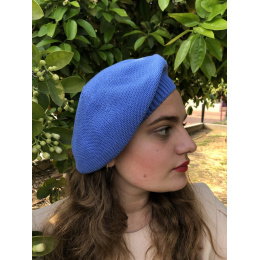 Summer beret Sacha Blue Cotton- BeBeret