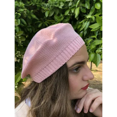 Béret Sacha Coton Rose- BeBeret Reference : 9661 | Chapellerie Traclet