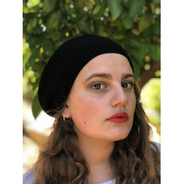 Béret Sacha Coton Noir- Beret