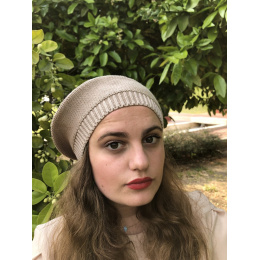 Sacha Beige Cotton Beret- BeBeret