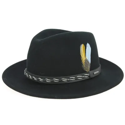 Chapeau Traveller Omaha Vitafelt Noir- Stetson Reference : 8684 | Chapellerie Traclet