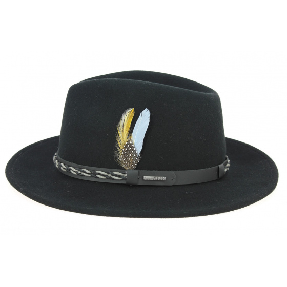 Black Vitafelt Omaha Traveller Hat - Stetson