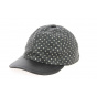 Black Leather Borchiata Baseball Cap - Traclet
