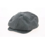8-Panel Buffalo Leather Cap in Anthracite Gray - Traclet