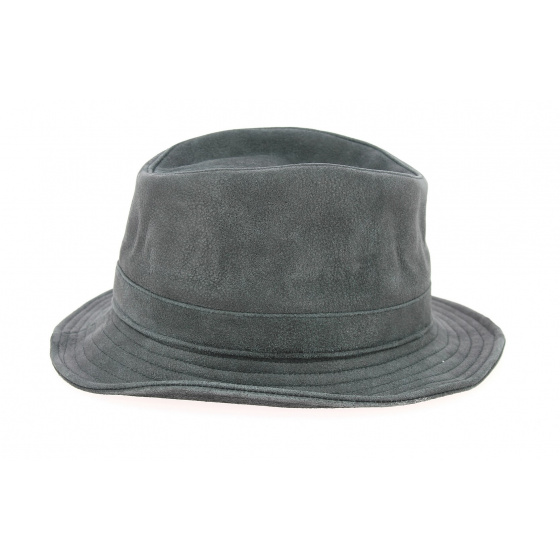 Chapeau Traveller Nappa Cuir Gris Anthracite- Traclet