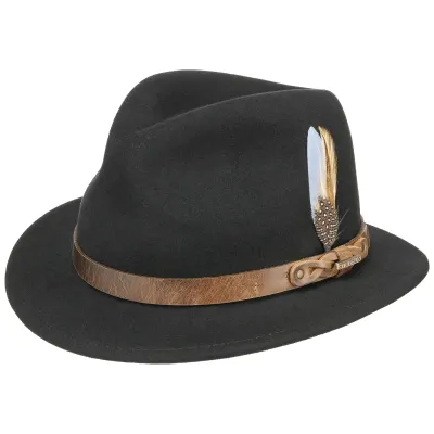 Black Vitafelt Wool Felt Traveller Hat - Stetson Reference: 9690 | Traclet Hat Shop