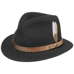 Black Vitafelt Wool Felt Traveller Hat - Stetson