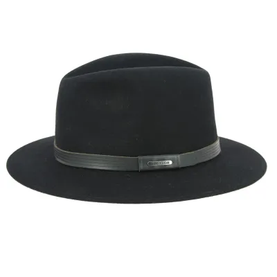 Chapeau Feutre Poil Carrboro Noir- Stetson Reference : 9695 | Chapellerie Traclet