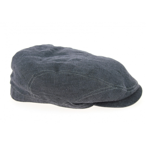 Casquette Plate Belfast Lin Bleue- Stetson