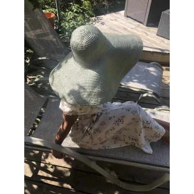 Metallic Green Thonon Wide-Brimmed Hat - Traclet Reference: 9703 | Traclet Hat Shop