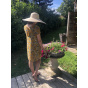 Natural Fine Braid Amber Wide Brim Hat - Traclet