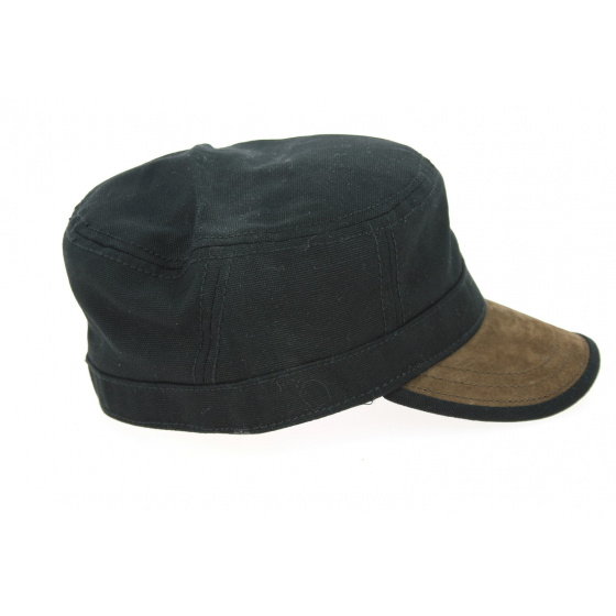 Gosper Black & Brown Military Cap - Stetson Gosper Black & Brown Military Cap - Stetson