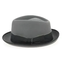 Chapeau Porkpie Feutre Poil Gris- Stetson  Reference : 4422 | Chapellerie Traclet