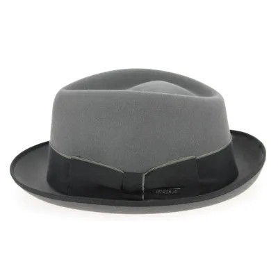 Grey Fur Felt Porkpie Hat - Stetson Reference: 4422 | Traclet Hat Shop