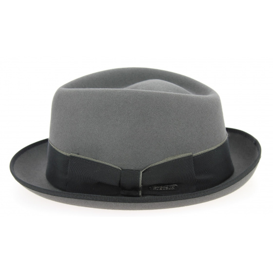 Grey Fur Felt Porkpie Hat - Stetson