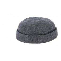 Bonnet Docker Buléon Lin Bleu- Stetson