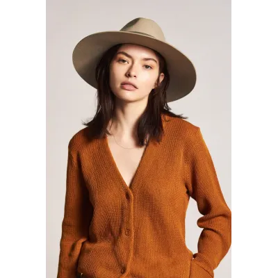 Piper Wide-Brimmed Wool Felt Hat Vanilla - Brixton Reference: 7079 | Traclet Hat Shop