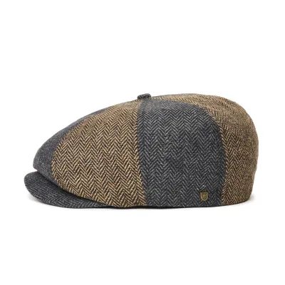 Casquette Brood Coton Marron & Gris- Brixton Reference : 2634 | Chapellerie Traclet