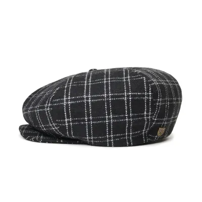 Casquette Plate Ollie Noire & Blanche- Brixton Reference : 6584 | Chapellerie Traclet