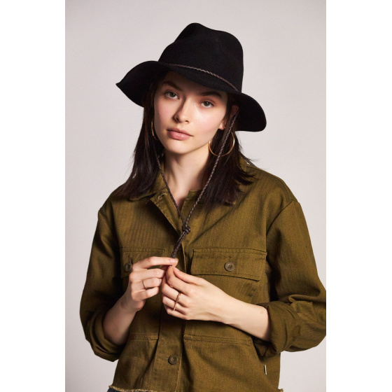 Freeport Fedora Hat in Black Wool Felt - Brixton