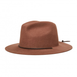 Brixton Freeport Wool Felt Fedora Hat in Bison