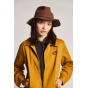 Brixton Freeport Wool Felt Fedora Hat in Bison