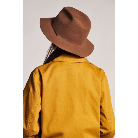 Brixton Freeport Wool Felt Fedora Hat in Bison Brixton Freeport Wool Felt Fedora Hat in Bison