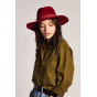 Red Wool Felt Ella Fedora Hat - Brixton