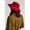 Chapeau Fedora Ella Feutre Laine Rouge- Brixton  Reference : 5751 | Chapellerie Traclet